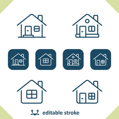 Obraz premium House Icons. Home, Building, Real Estate Icon
