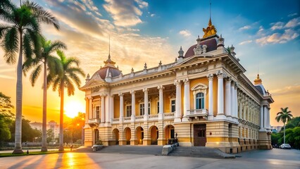 Vietnam Lotus Pond with Pink Blossoms and Ancient Pagoda Reflections – 8K Ultra HD Travel Photography