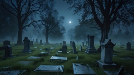 Dark and moody night halloween scene