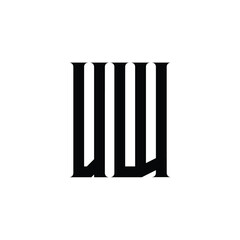 UW monogram logo design letter text name symbol monochrome logotype alphabet character simple logo