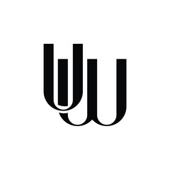 UW monogram logo design letter text name symbol monochrome logotype alphabet character simple logo