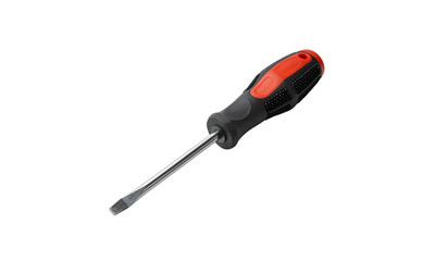 Red handled flat head screwdriver tool