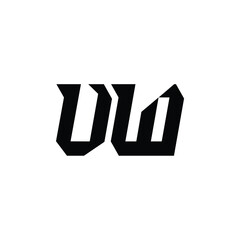 UW monogram logo design letter text name symbol monochrome logotype alphabet character simple logo