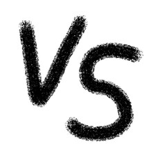 Versus sign isolated on transparent background, a symbol of competition and rivalry