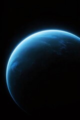 鮮やかな青色の惑星の神秘的な空間の眺め