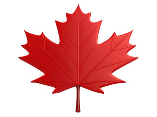 Naklejka premium Red maple leaf isolated on transparent background