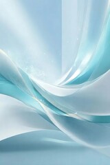 抽象的な水色と白の波状の背景