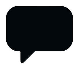 Fototapeta premium Blank black speech bubble on white background for text or design
