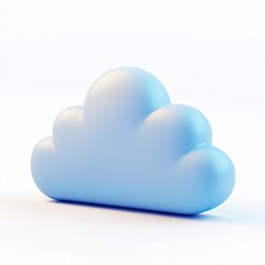 Obraz premium Light-blue 3D cloud icon (2)