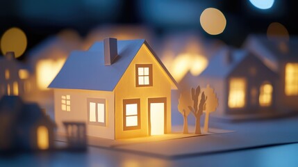 virtual radiant effect on digital property tour cutout