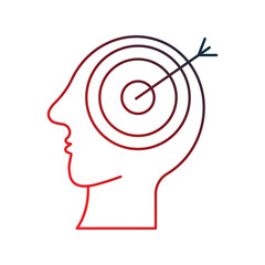 Concentration icon with white background vector stock illustration