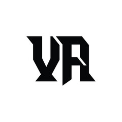 VA monogram logo design letter text name symbol monochrome logotype alphabet character simple logo