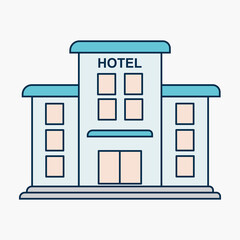 vector illustration of a Hotel