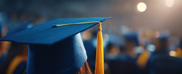 The graduation cap symbolizes achievement and celebration in a joyous ceremony.
