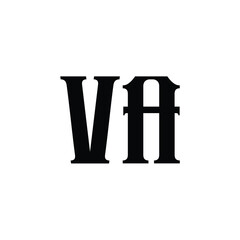 VA monogram logo design letter text name symbol monochrome logotype alphabet character simple logo