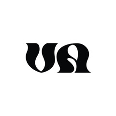 VA monogram logo design letter text name symbol monochrome logotype alphabet character simple logo
