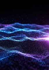 Abstract Glowing Particle Wave and Light Rays