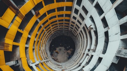 architecture minimalist rotating construction site design