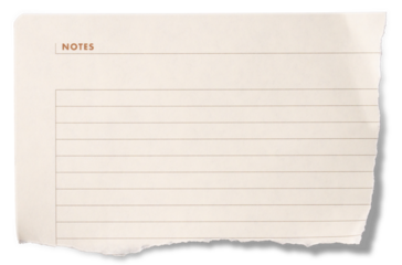 piece of paper isolated, ripped piece of notebook paper