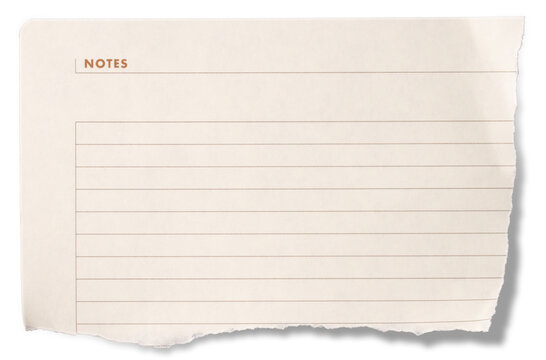 piece of paper isolated, ripped piece of notebook paper