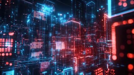Obraz premium ai futuristic analysis of property pricing heatmap medica