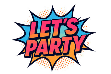 Fototapeta premium Party celebration comic-style icon set. festive, colorful icons for events and fun.