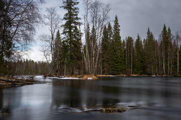 A peaceful lake near Rovaniemi in Finland,
