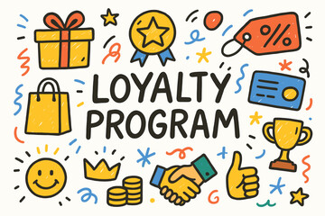 Fototapeta premium Loyalty program outline icon set. rewards, discounts, shopping icons collection