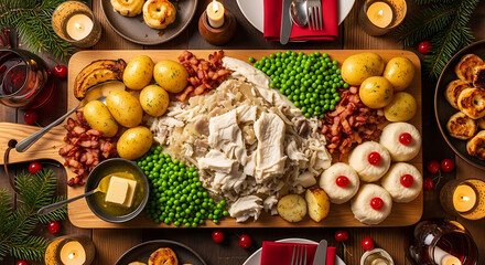 Festive Holiday Feast A Delicious Spread of Traditional Christmas Dinner Delights
