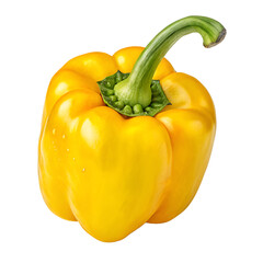Vibrant yellow bell pepper fresh and juicy produce