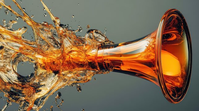 spirl liquid megaphone in a spiraling style