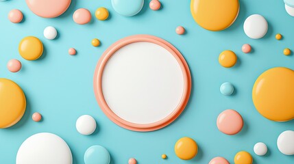 Colorful Circular Shapes and Background for Creative Designs