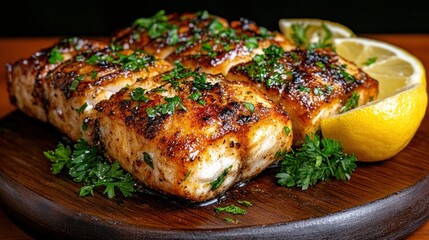Grilled Fish with Lemon and Parsley