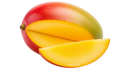 Ripe Mango Fruit Sliced Closeup