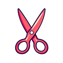 Cartoonish red scissors