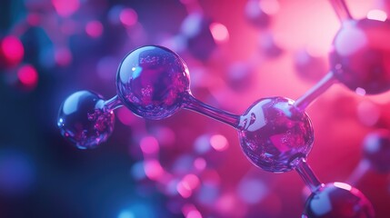 3d realistic stylized animation of a chemical compound