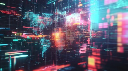 Fototapeta premium strategy seamless transition of global business in a visionary style