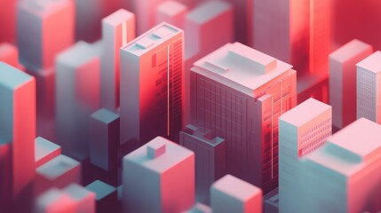Fototapeta premium block ai analysis of minimalist urban city block