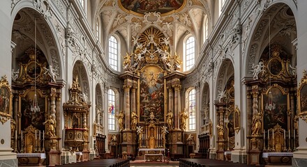 Obraz premium Church Interior with Europe.