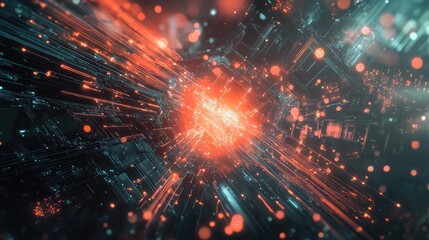 Fototapeta premium disruption fragmenting power matrix