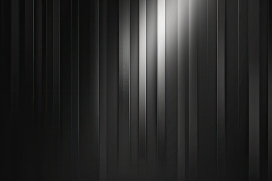 A spotlight illuminates a dark, vertical-striped surface, creating a dramatic contrast of light and shadow. The stripes vary subtly in shade, adding depth and texture