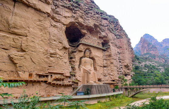 Bingling Temple Grottoes, a World Cultural Heritage Site in Yongjing County, Gansu Province