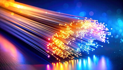 Colorful fiber optic cables