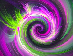Obraz premium Vibrant swirling vortex of neon colors