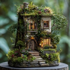 Fototapeta premium Darlingly decorated fairy house