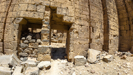 Ancient Stone Ruins with Arched Doorways