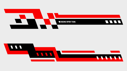 Minimalist car stripes and decal graphic design. Car side graphic design. Racing graphic design. Car decal and sticker design. Automotive decoration.
