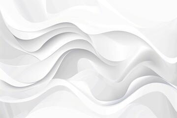 Obraz premium Abstract grayscale image featuring flowing, wave-like forms creating a three-dimensional, undulating pattern. The shades of gray and white suggest depth and movement