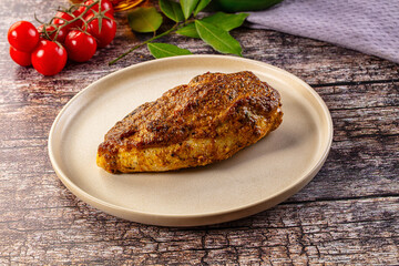 Baked chicken breast with spices and herbs