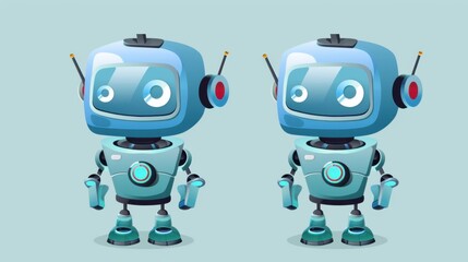 Naklejka premium Tech & Toy Robot Designs: Isolated 3D Illustrations, Robotic Machines & Science-Inspired Equipment
